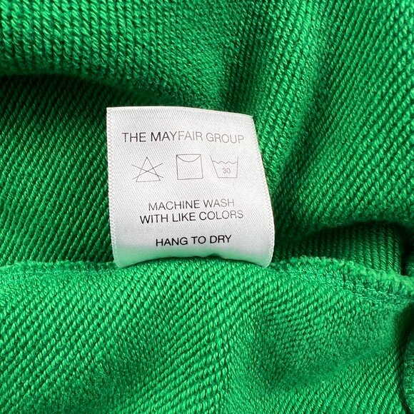 Mayfair Green Heavyweight Empathy Always Zip Front Hoodie Size M/L - Picture 7 of 9